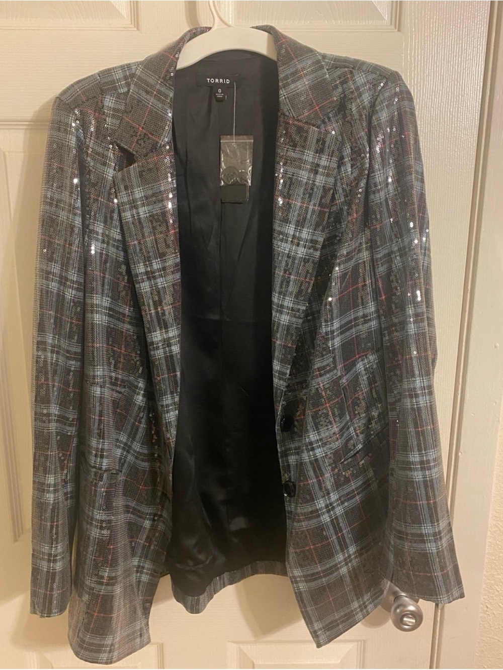 Torrid Plaid Sequin Blazer